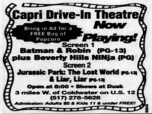 Capri Drive-In Ad 6/26/97