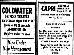 Capri Drive-In Ad 8/26/67