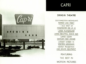 Capri Drive-In Yearbook Ad 1967