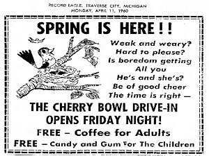 Cherry Bowl Ad 4/11/60